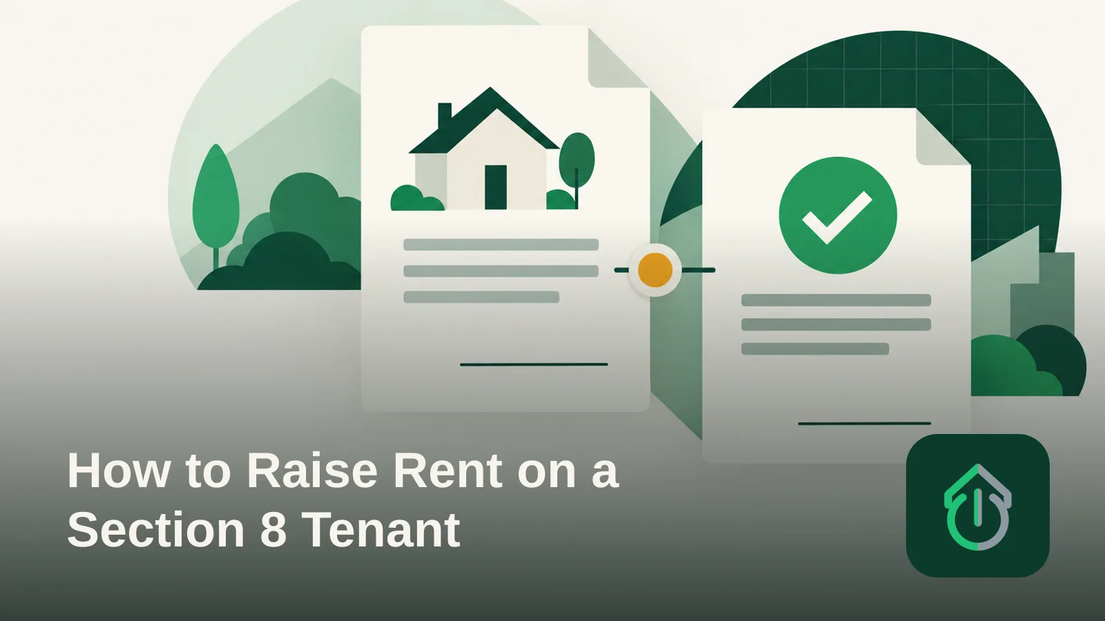 Abstract illustration of two overlapping paper documents symbolizing a lease and a housing authority approval connecting together.